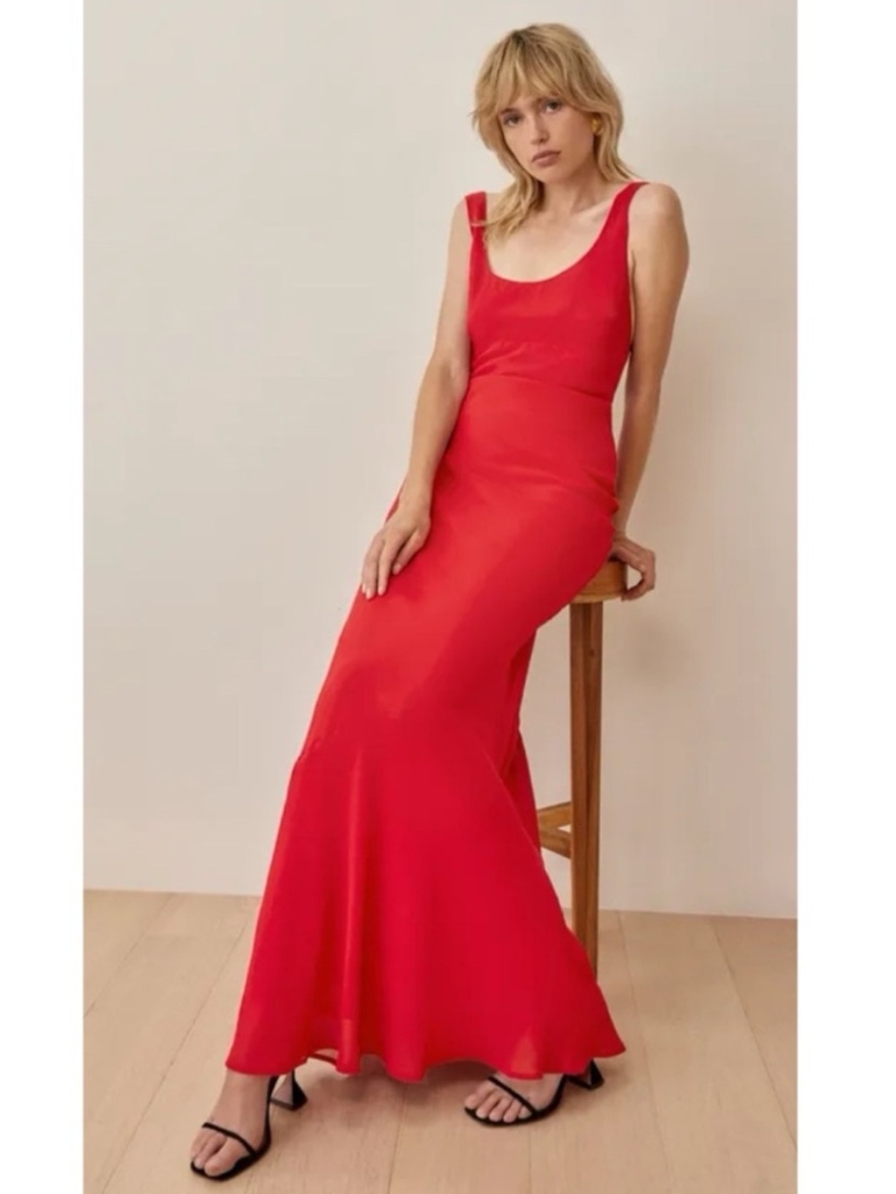 Reformation Barletta Dress in Cherry